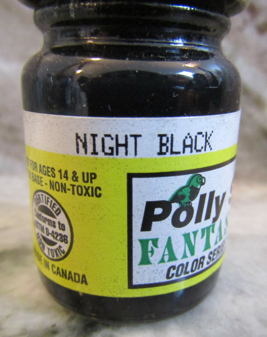 FLOQUIL POLLY S SCALE MODEL and FANTASY COLORS PAINT .5oz .5 OUNCE – NIGHT BLACK