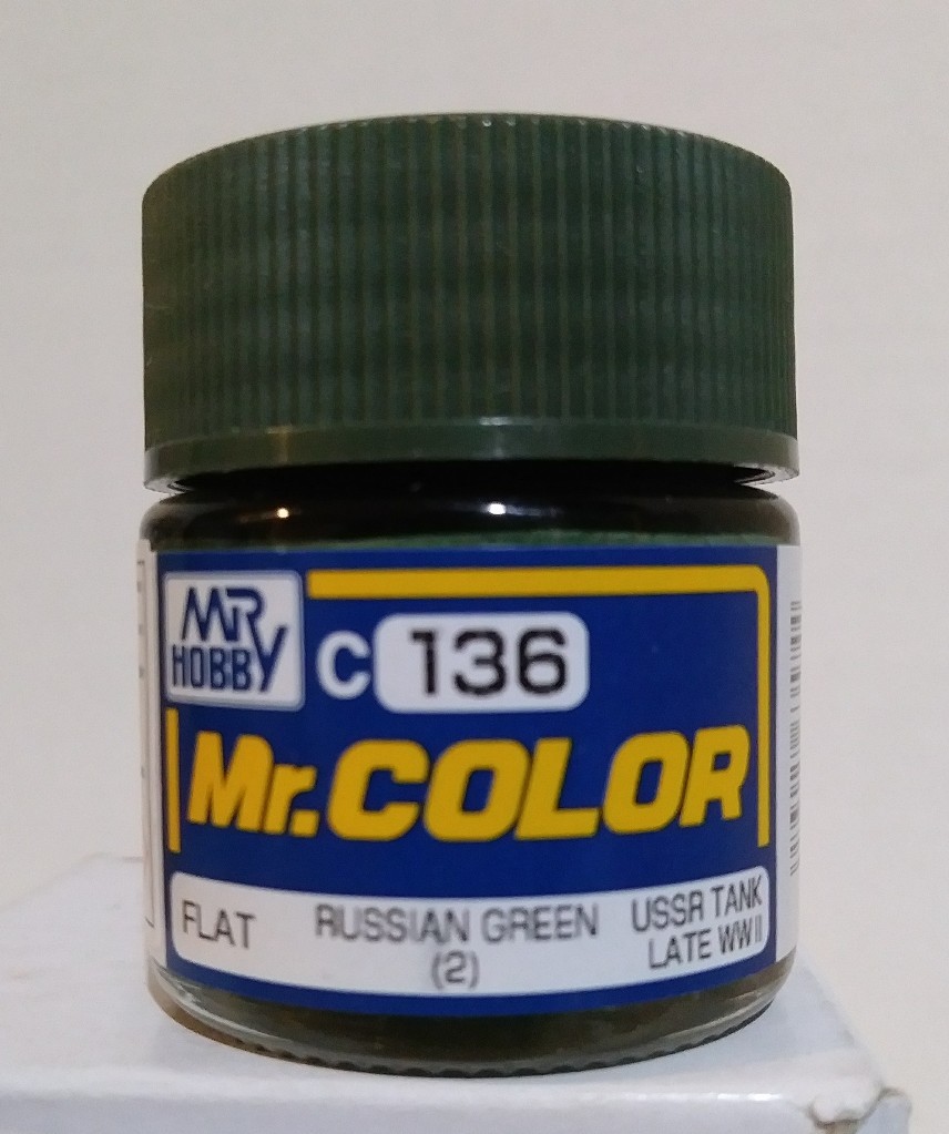 Gunze Sangyo Mr Color acrylic paint C-136, Russian Green (2) 10ml.