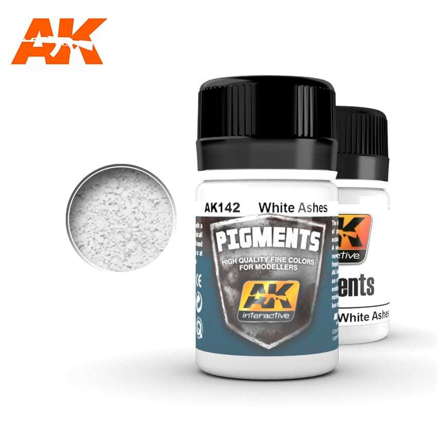 AK INTERACTIVE 142 PIGMENT – WHITE ASHES 35ml (Weathering product)