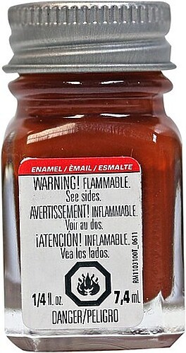 Testors Flat Rust 1/4 oz – Hobby and Model Enamel Paint – #1185tt