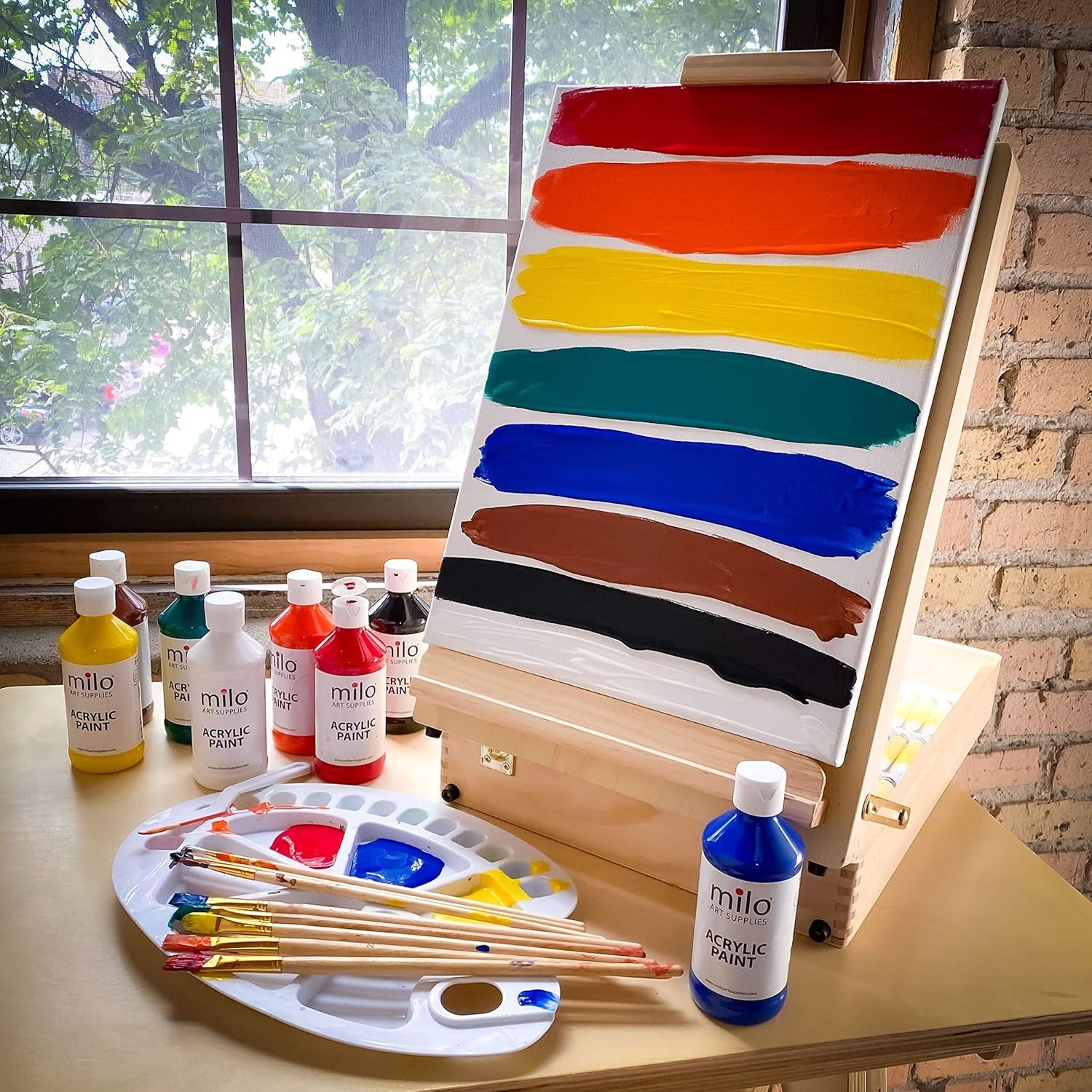 Acrylic Paint Set of 8 Colors | 8 oz Bottles | Student Primary Colors Acrylics