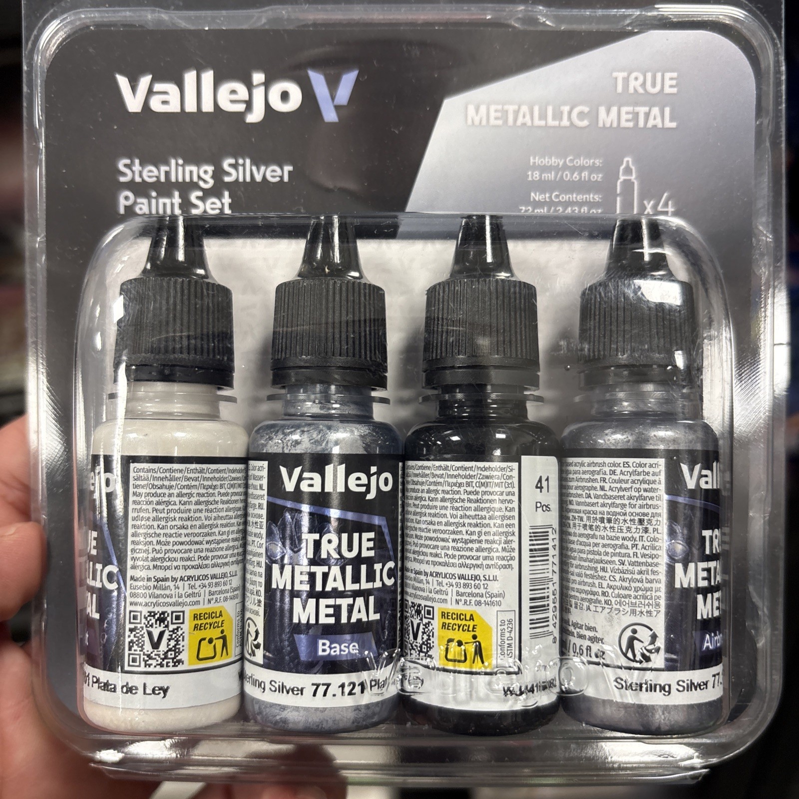 Vallejo Sterling Silver Paint Set￼