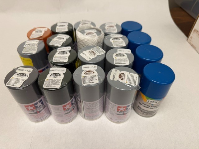 Tamiya / Testors Spray Paint Assorted Colors 19 Cans