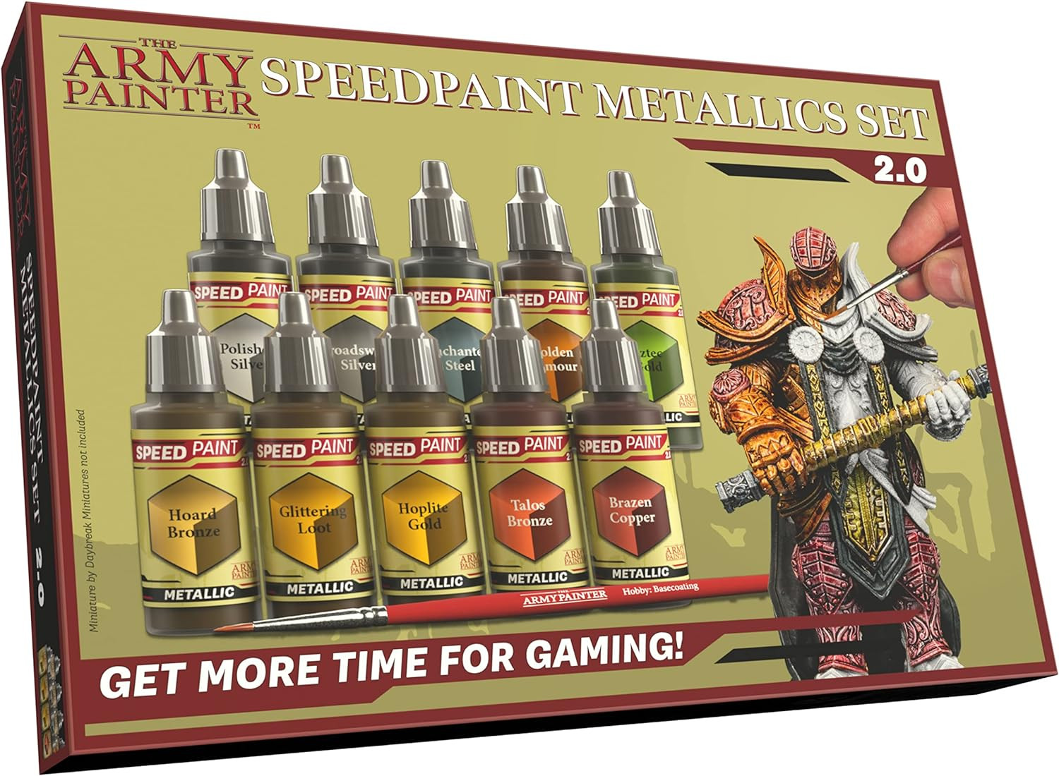 Speedpaint Metallics Set 2.0-10X18 Ml Speed Model Paint Kit with Mixing Balls, B