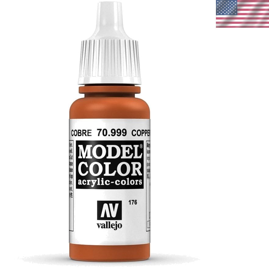 Artisan-Grade 17ml Metallic Copper Acrylic Paint – Ideal for Fine Arts & Models