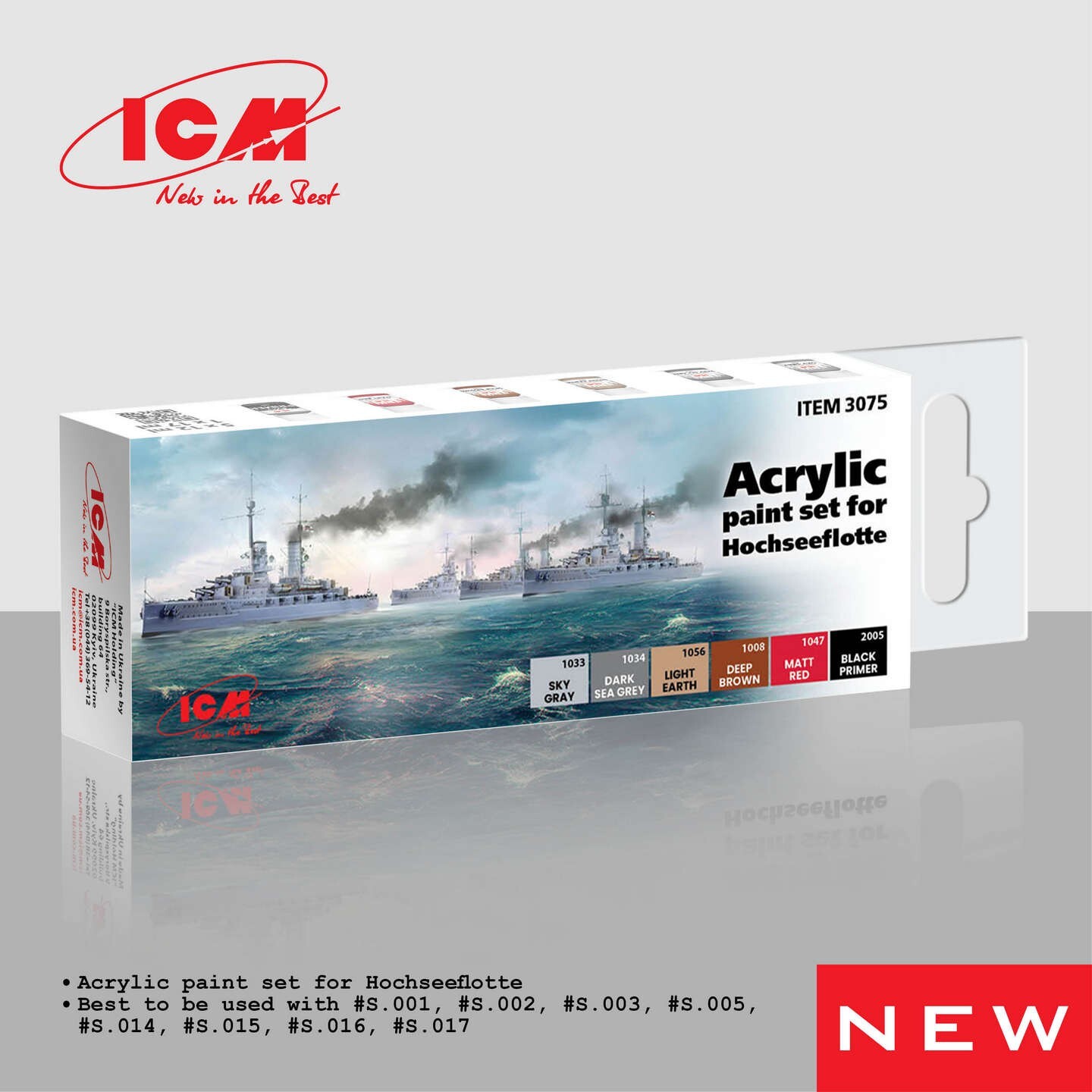 ICM 3075 – Acrylic paints set for Hochseeflotte