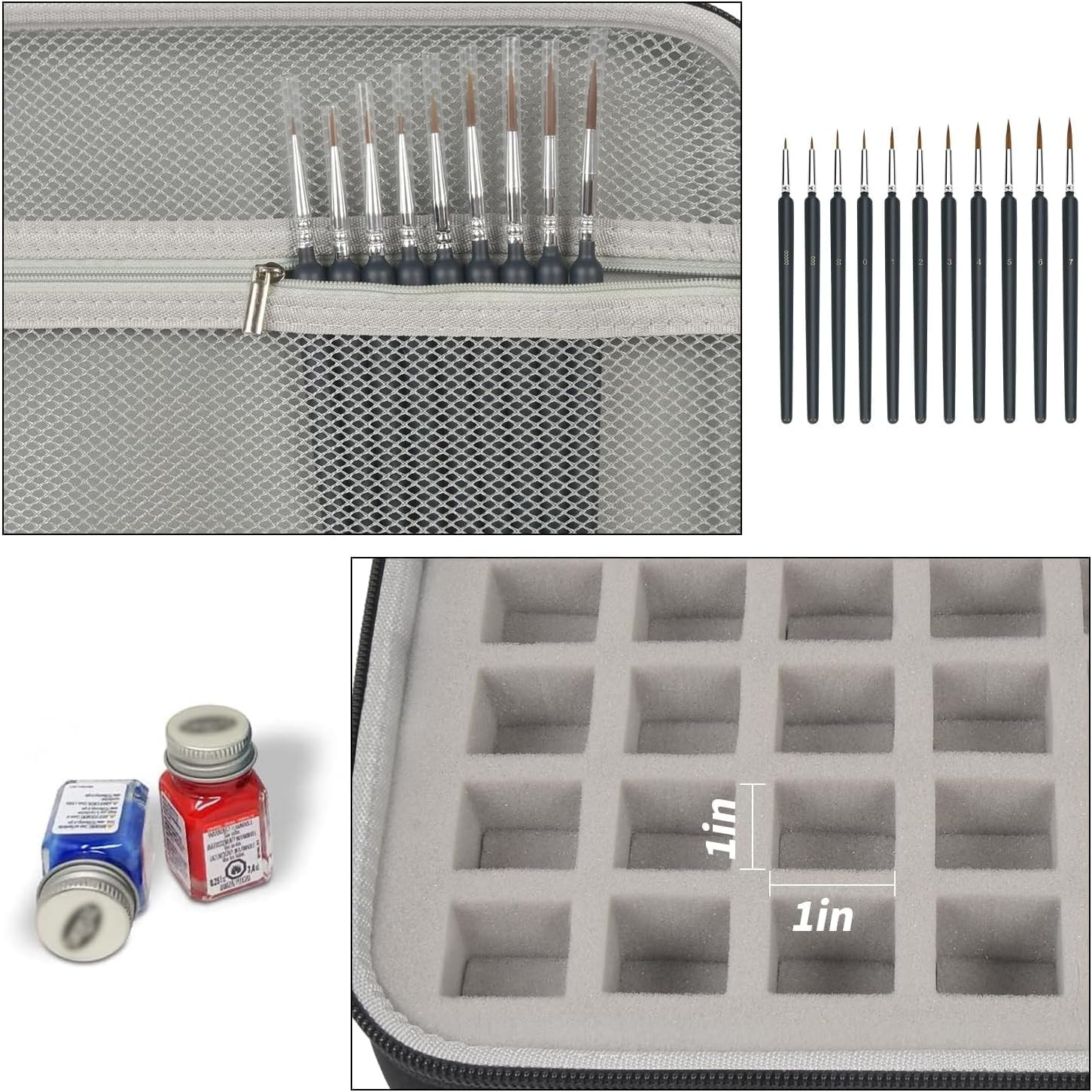Model Paint Storage Case Compatible with Testors Paint Set, 42PCS Paints Organiz