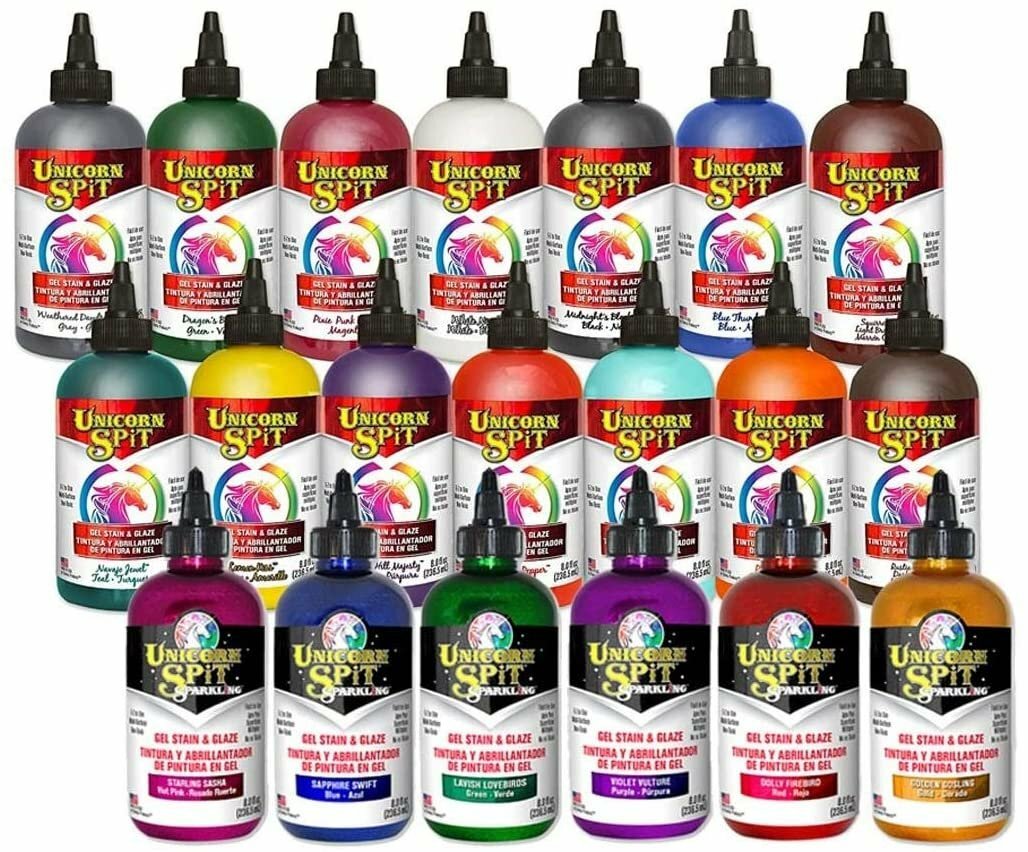 Eclectic 43369531331 8 oz. Unicorn Spit Gel Stain and Glaze 20 Complete Paint…