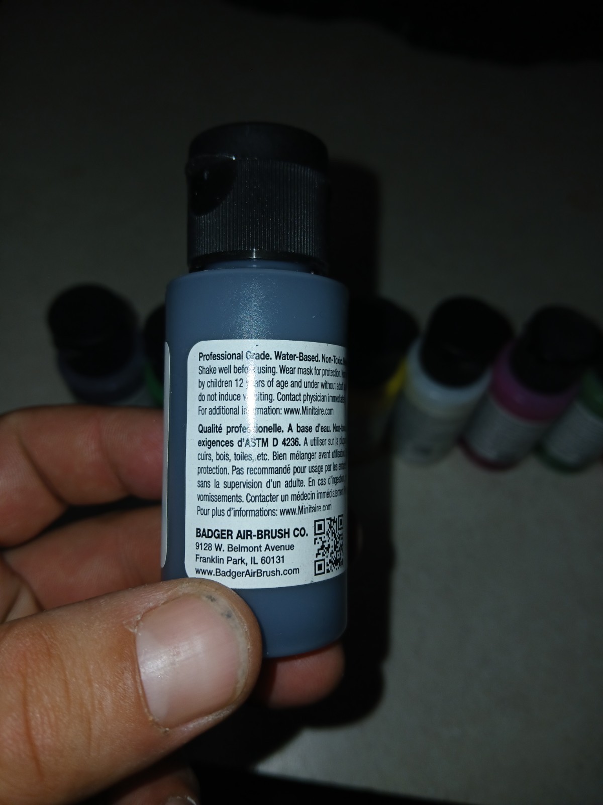 LOT OF 10 Miniature Paints -Minitaire Badger Paint Company