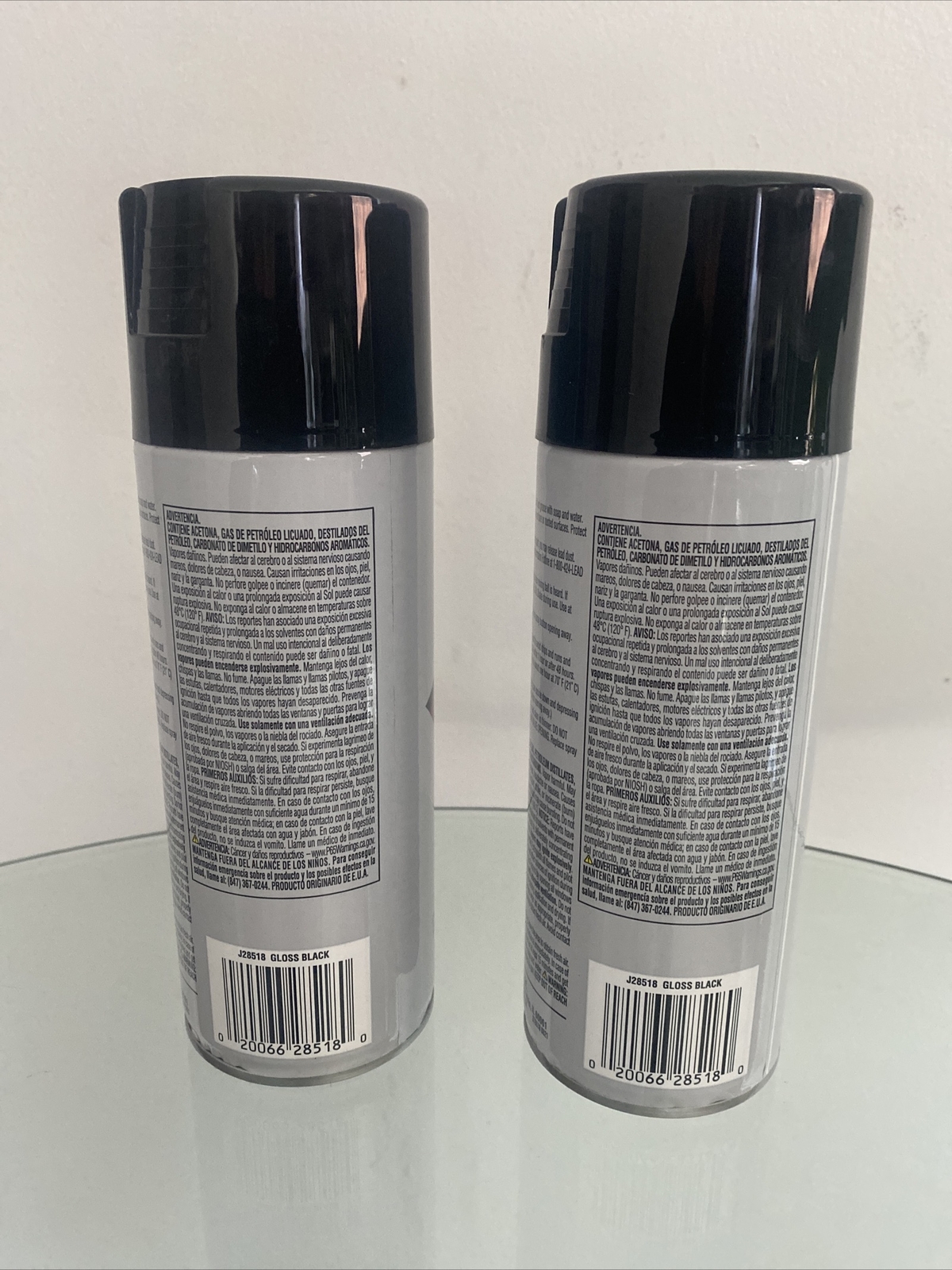 2 Quick Color Spray Enamel Gloss Black, Craft Paint & Modeling 10 oz New J28518