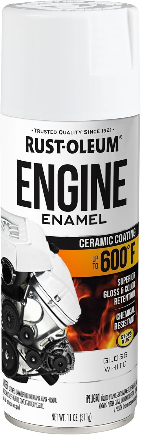 Rust-Oleum 366430 Engine Enamel Spray 11 Ounce (Pack of 1), Gloss White