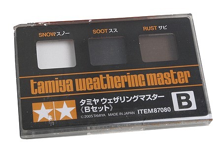 Tamiya 87080 Weathering Master B Snow / Soot & Rust Set
