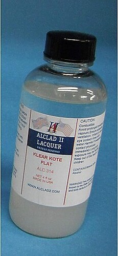 Alclad 4oz. Bottle Clear Coat Flat – Hobby and Model Acrylic Paint – #314