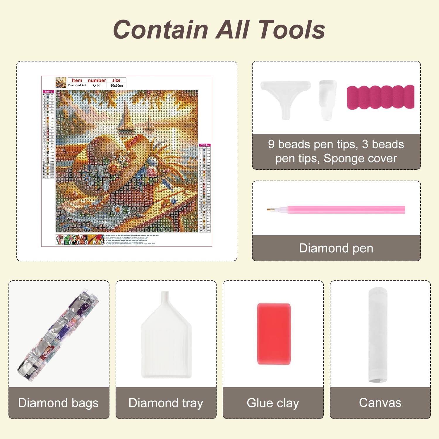 Anuver Flower Diamond Painting Kits for Adults, Landscape Full Multicolor