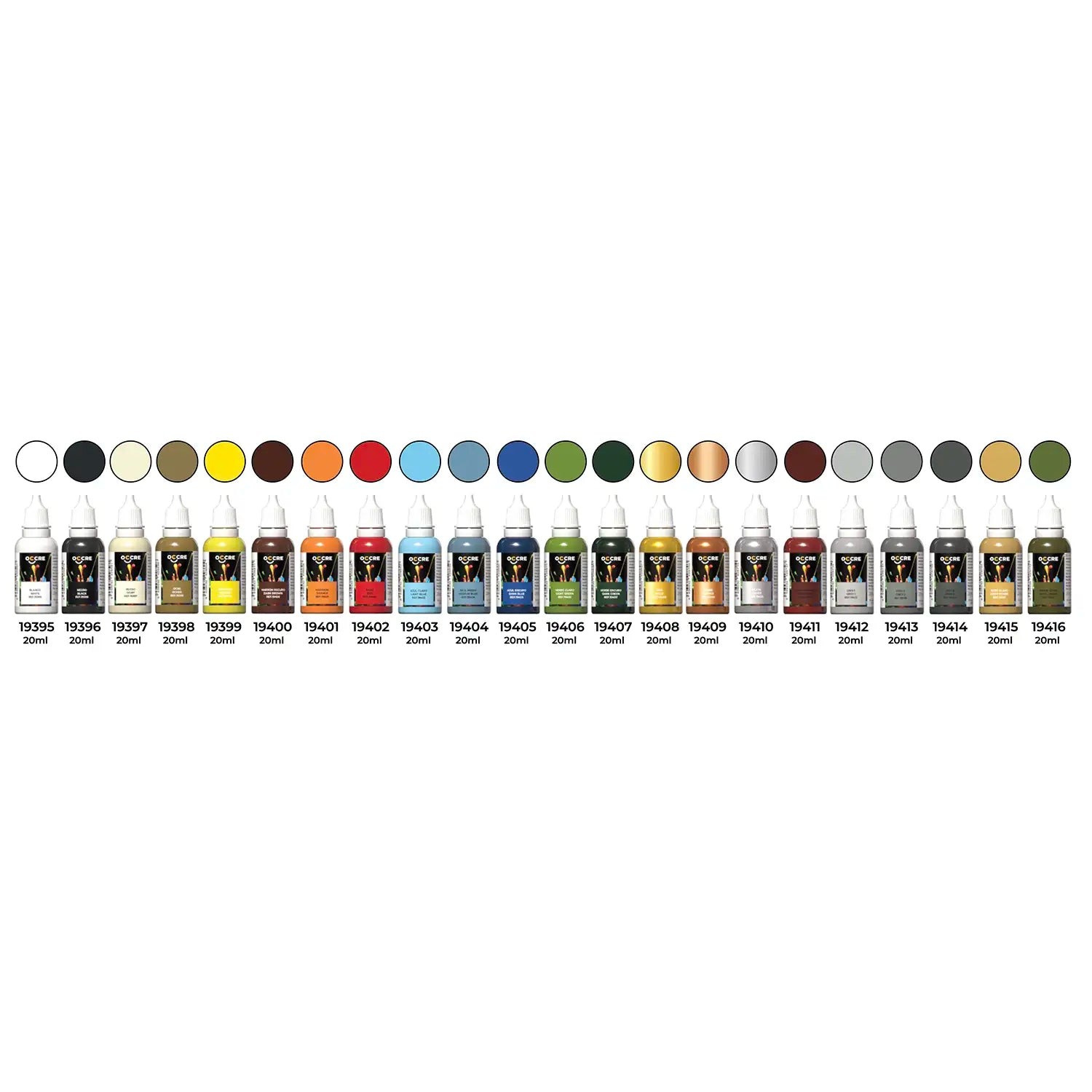 Occre 90548 Acrylic Paint Pack 22 Bottles Complete Set