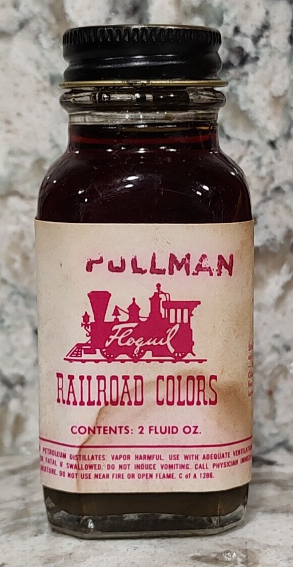 FLOQUIL RAILROAD COLORS PAINT – 2oz 2 OUNCE – PULLMAN GREEN – FROM 1970!
