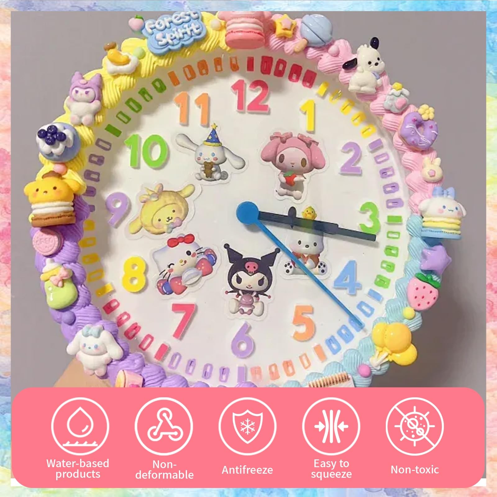 10 Colors 3.5 Oz Decoden Cream Kit, Fake Whipped Cream Glue Clay, Decoden Cas…