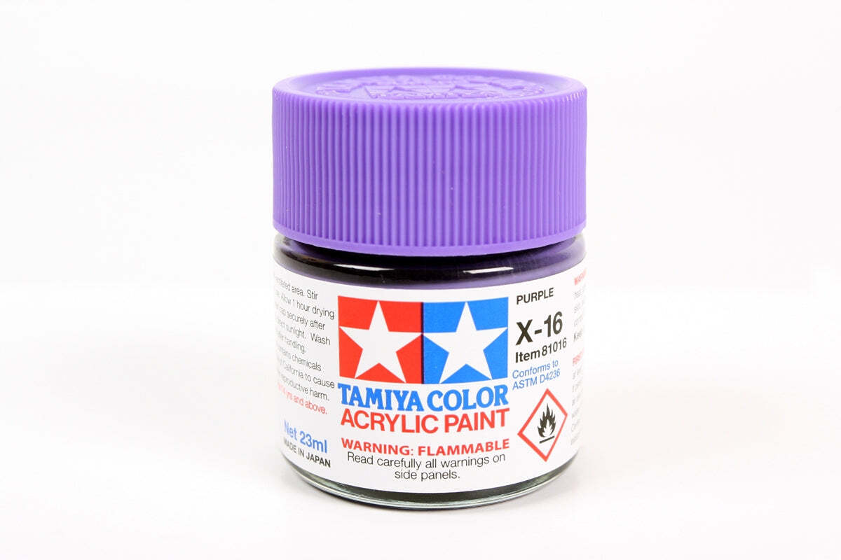Tamiya 81016 X-16 Purple Acrylic Paint 23ml TAM81016 – US