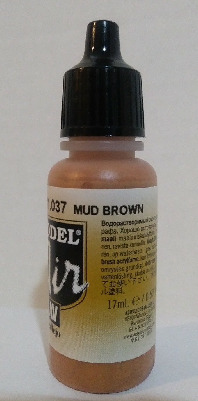 Vallejo Model Air 71.037, Mud Brown 17ml.