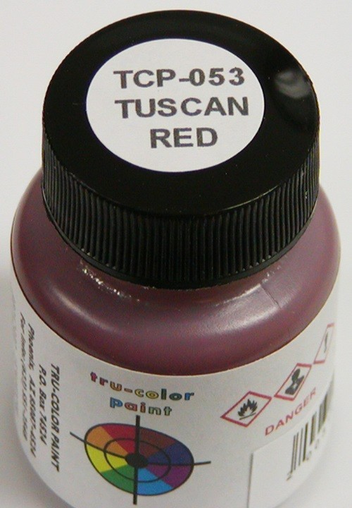 Tru-Color Paint TCP-053 Tuscan Red 1oz Bottle