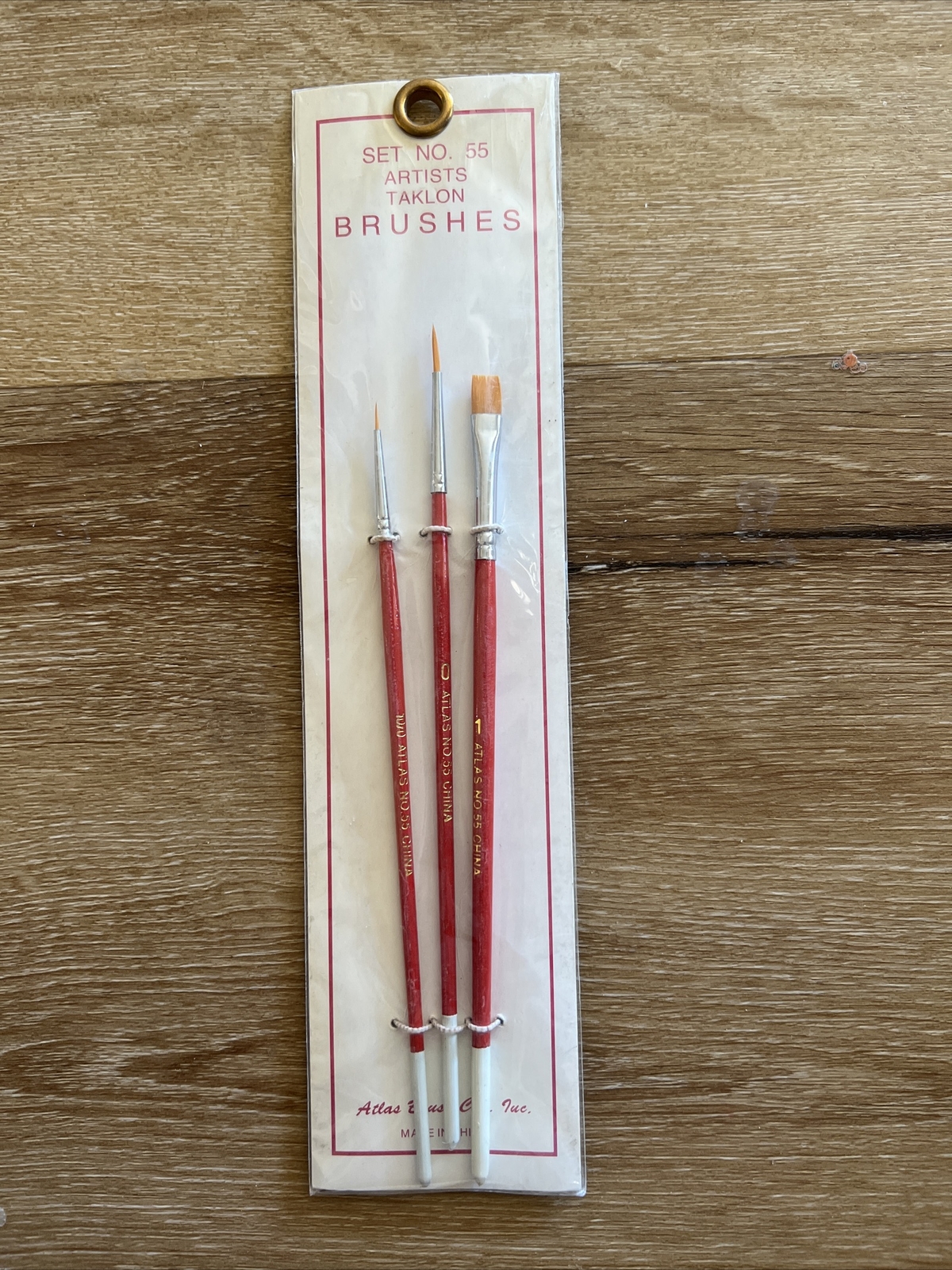 Atlas Brushes Taklon Artists Detail Flat Brush Set 55