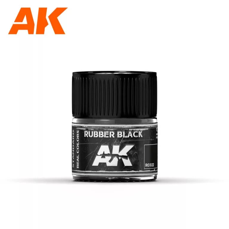 Real Color Paint – Rubber Black 10ml – Acrylic Lacquer for Scale Modeling