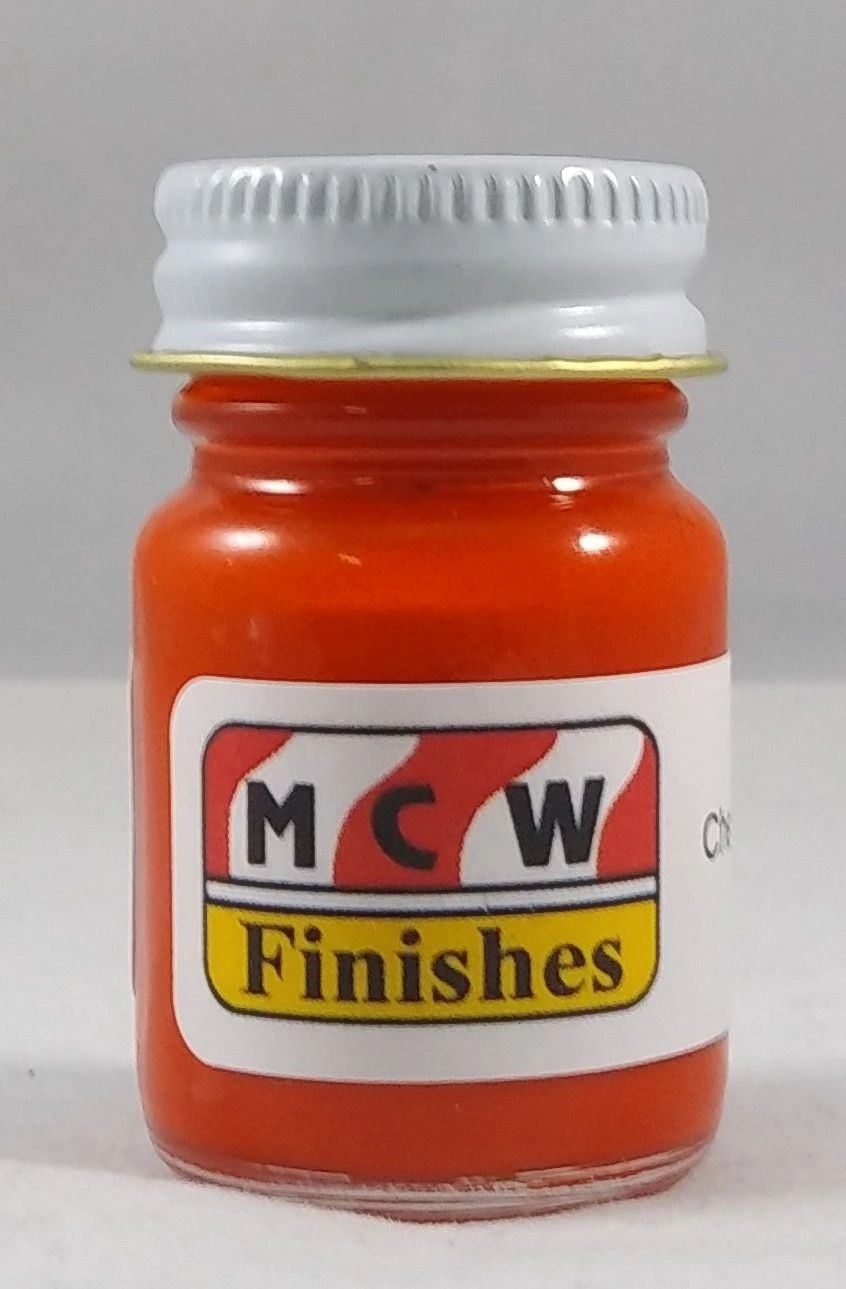 MCW Finishes 1401E Chevy Engine Red Enamel Automotive Paint – 15 ml. Bottle