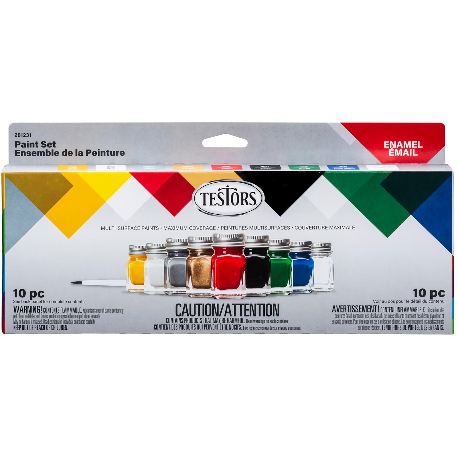 Multi-Surface Enamel Paint Set – 9 Bottles, Ideal for Crafts & DIY Projects