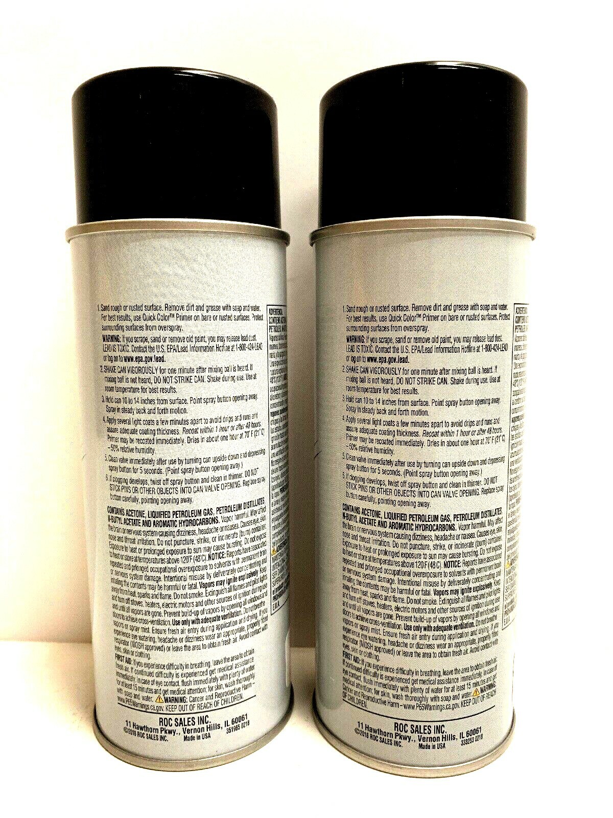 2 Quick Color Spray Enamel Gloss Black Modeling & Craft Paint 10 oz New J28518