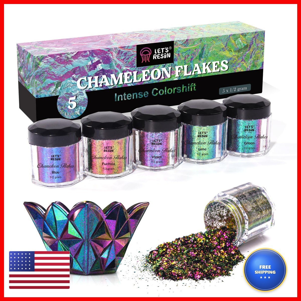 LET’S RESIN Chameleon Flakes Resin Supplies