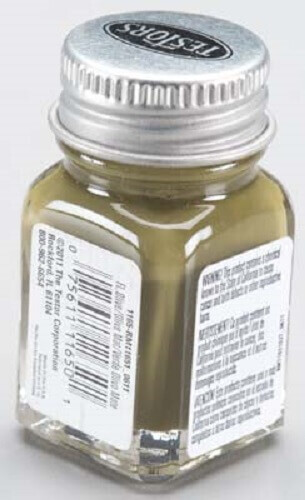 Testors 1/4oz Flat Army Olive Enamel Paint 1165T
