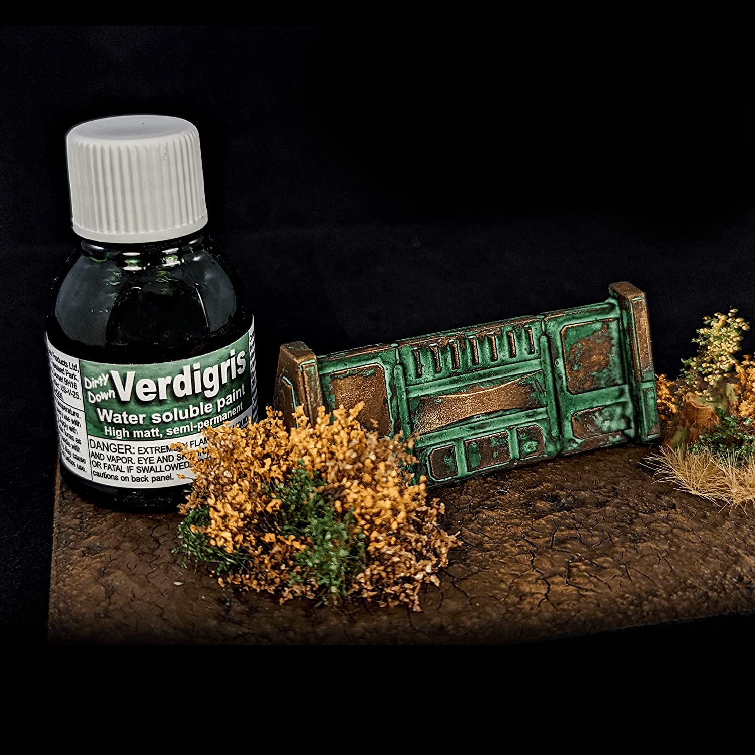 Dirty Down Verdigris (25ml) – Paint Effects Water-Soluble Matt Matte Paints THG