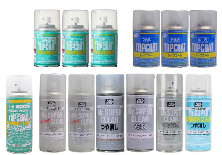 Mr. Hobby Clear Top Coat Series Spray Paint – US
