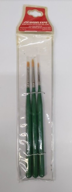 Model Expo Tools YNB104 Paintbrush 2 Rounds 1 Flat (Set of 3)m6501