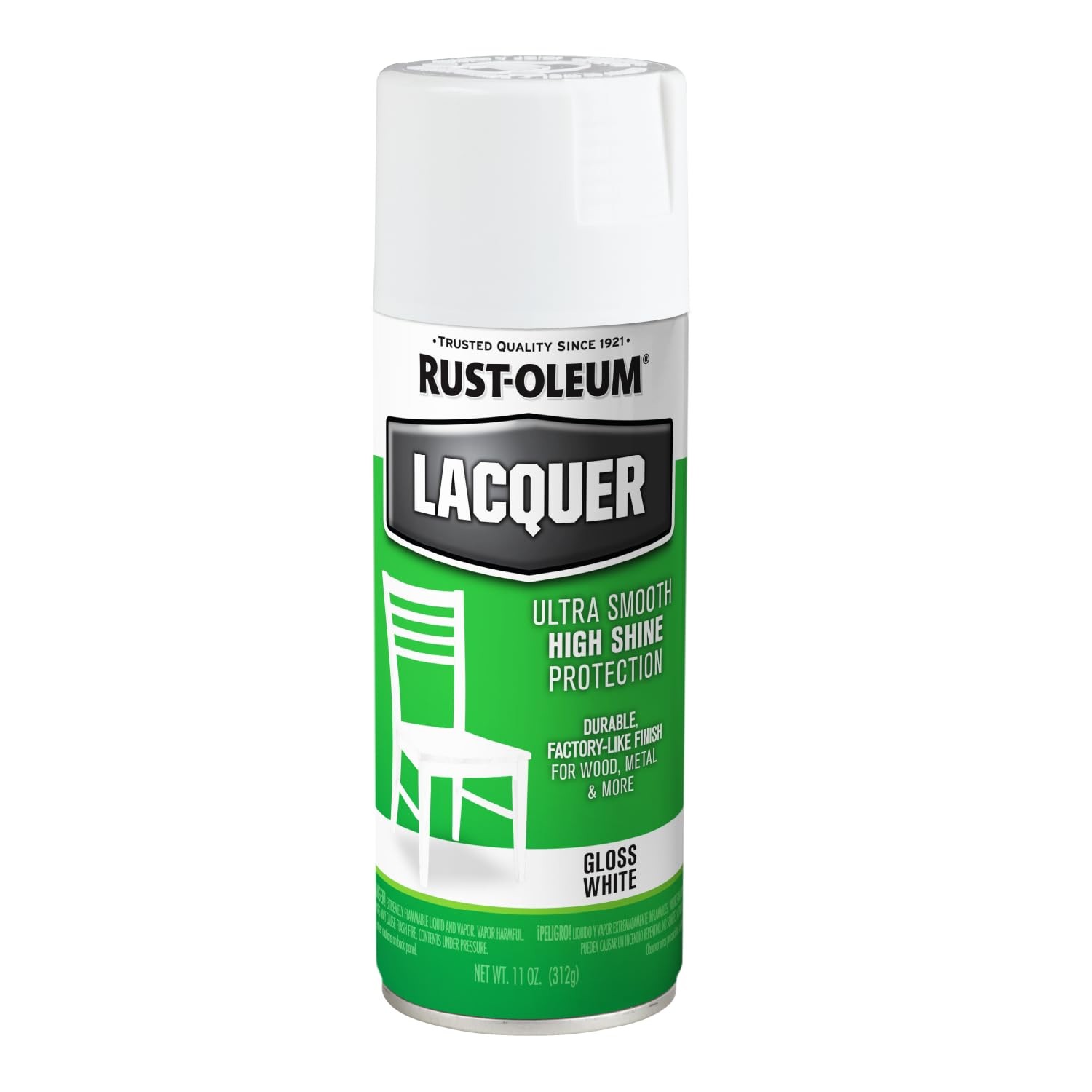 Rust-Oleum 1904830 Lacquer Spray Paint, 11 oz, 11 Ounce (Pack of 1), White