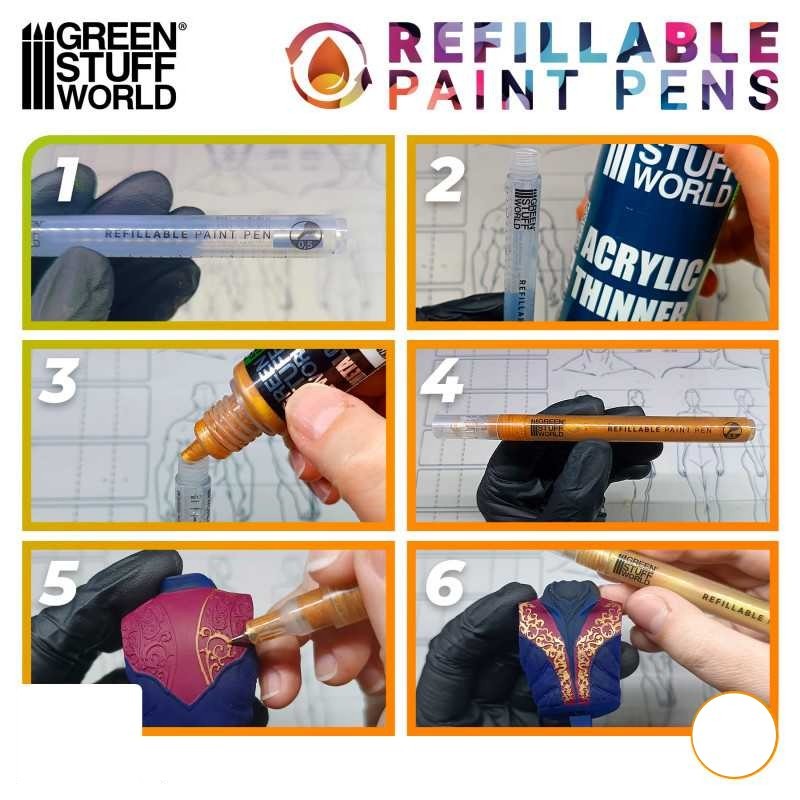 Green Stuff World: Refillable Markers – 3 Marker Tip Pen Sizes
