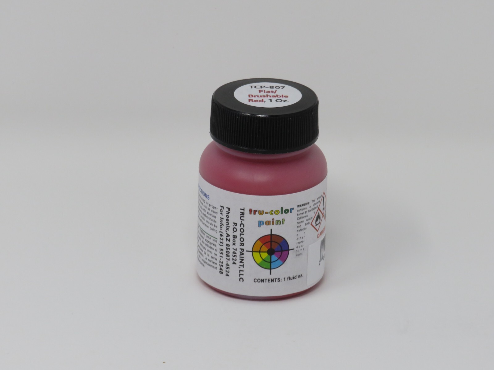 Tru-Color Paint 807 Signal Red Flat Brushable Model Railroad Color 1 oz