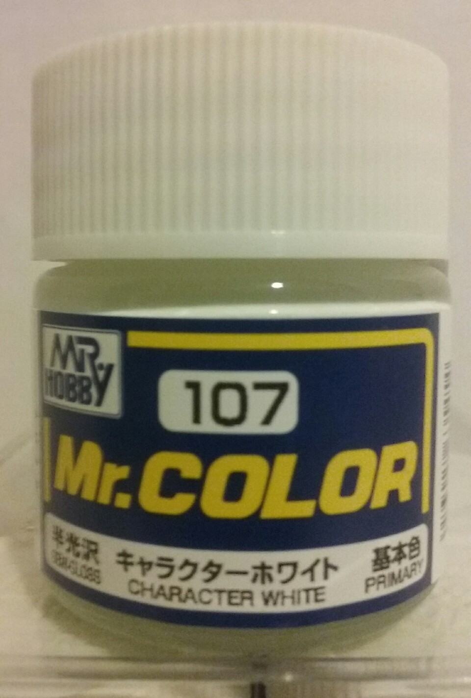 Gunze Sangyo “Mr Hobby” C-107 acrylic paint Semi-gloss Character white.