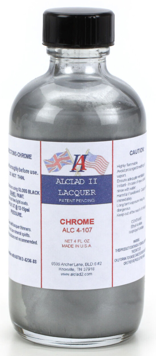 Alclad II ALC-4107 Chrome Lacquer Paint Large Bottle 4oz – US Fast Ship