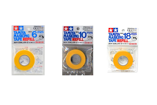 Tamiya #87033+87034+87035 6mm/10mm/18mm Masking Tape Refill Set Paint Tool Spray