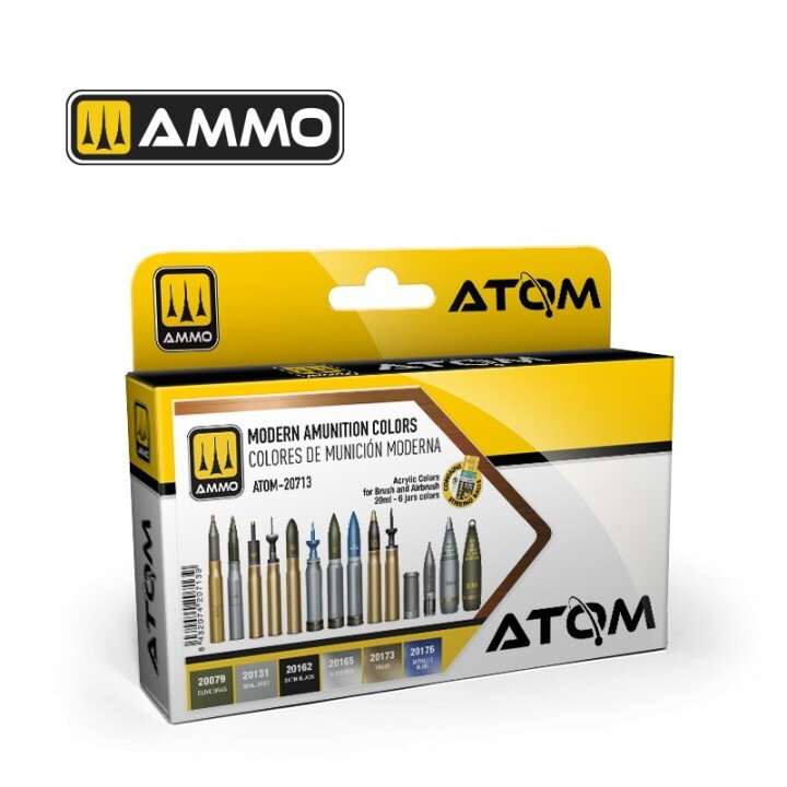 Mig Ammo #20713 ATOM Modern Amunition Colors Set