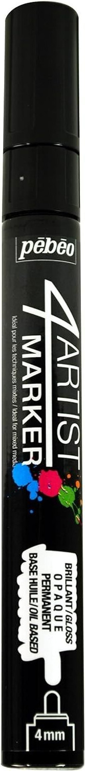 Pebeo 4Artist Marker Gaianotes 4mm Oil Paint Marker (Black) 580124