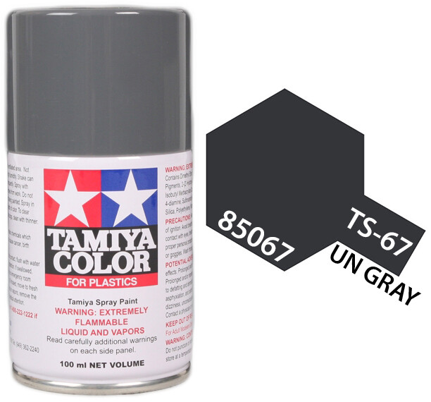 Tamiya 85067 TS-67 UN Gray (Sasebo Arsenal) Lacquer Spray Paint 100ml TAM85067