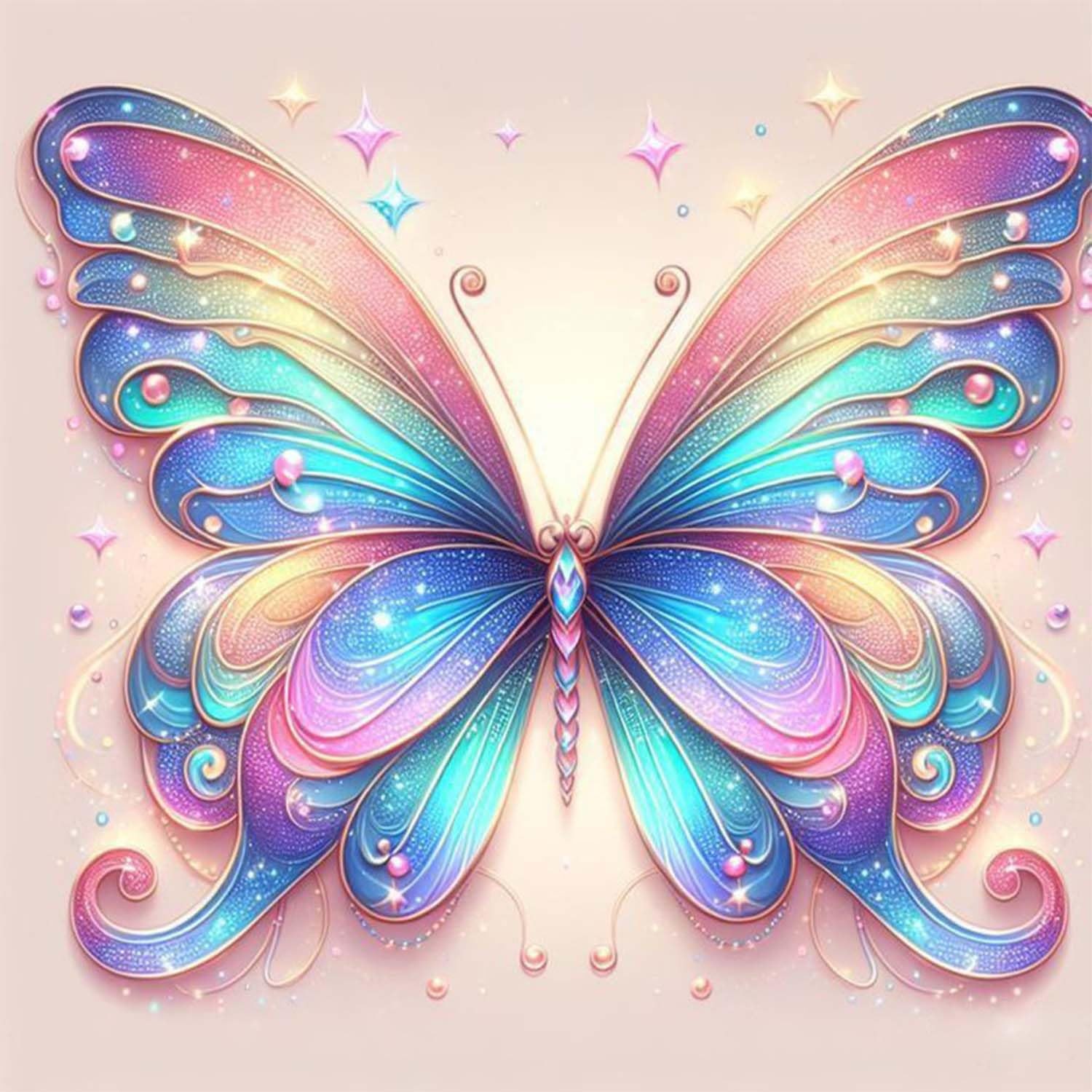 Diamond Painting Kits for Adults, Butterfly 5D Full Drill Diamond Art Kits for a