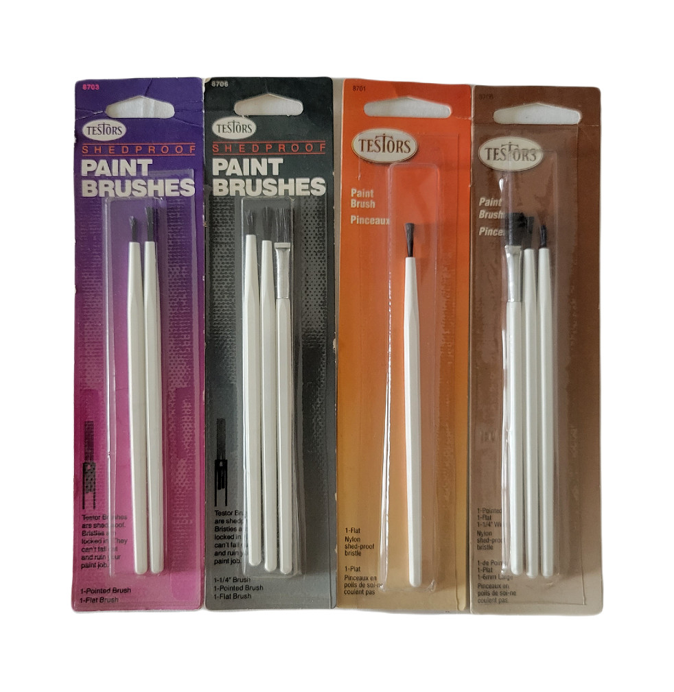 NEW LOT pack of Testors paint brushes ~ 9 brushes 8706, 8701, 8702