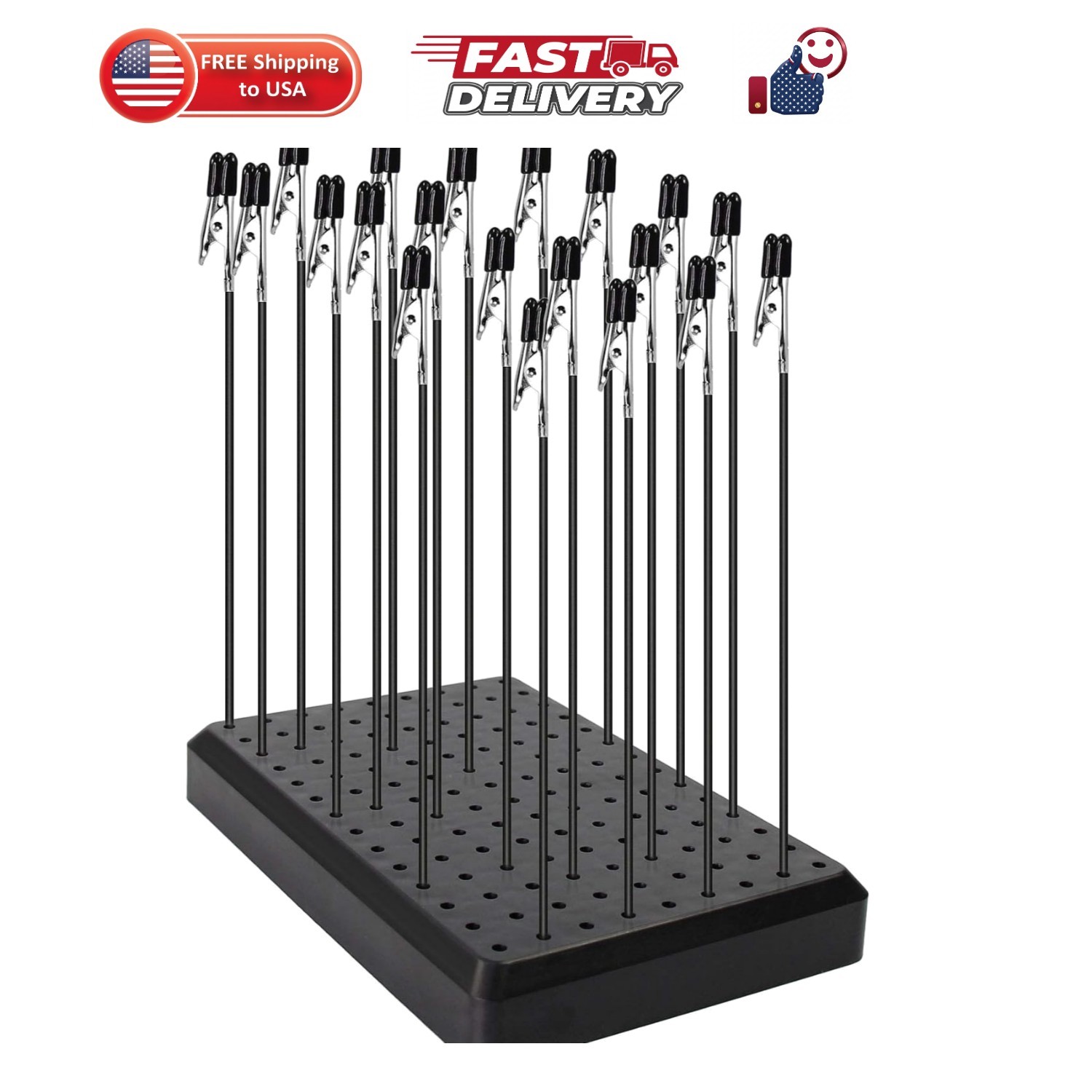 GJJC09B 1PC Painting Stand Base and 20PCS Alligator Clip Stick Set Modeling T…
