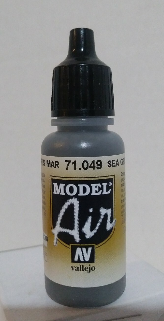 Vallejo Model Air acrylic paint 71.049, Sea Grey.