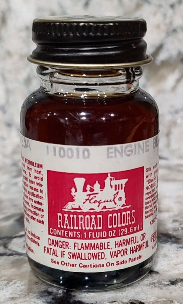 FLOQUIL RAILROAD COLORS MODEL PAINT 1oz 1 OUNCE – ENGINE BLACK