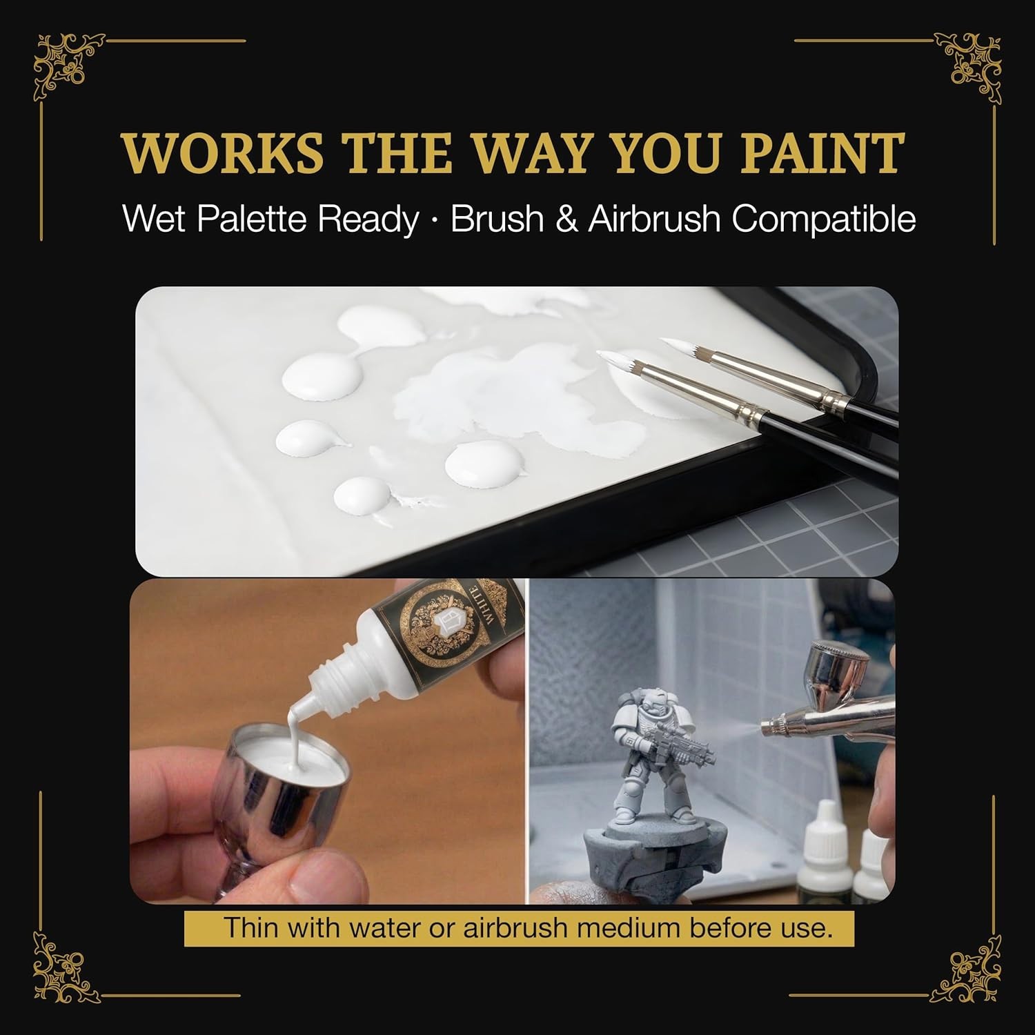 Ludus Bellum Model Paint for Miniatures 18ml Dropper Bottle – White