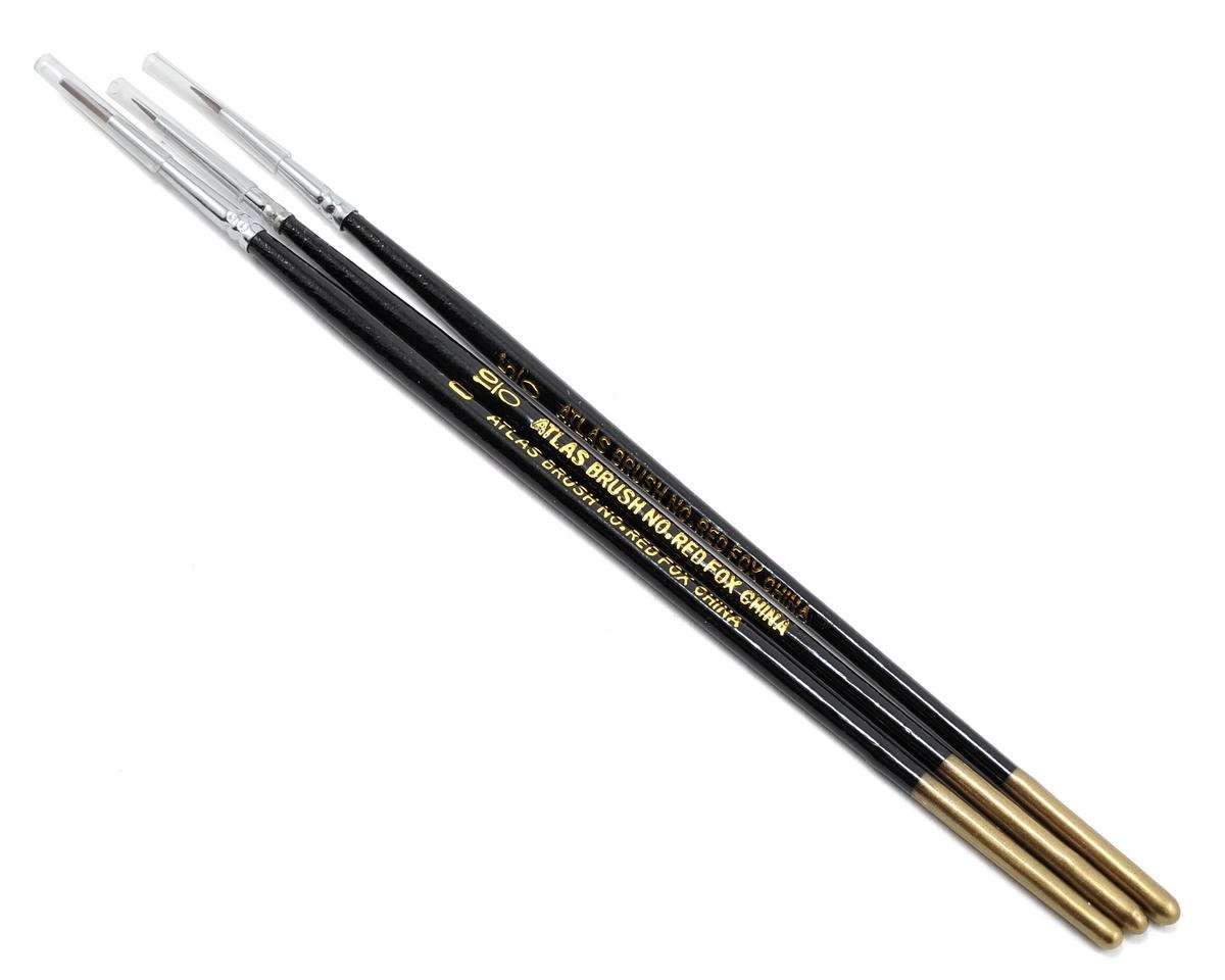 Atlas Brush CO. RED FOX Red Sable 3-pc Brush Set ABSR0001